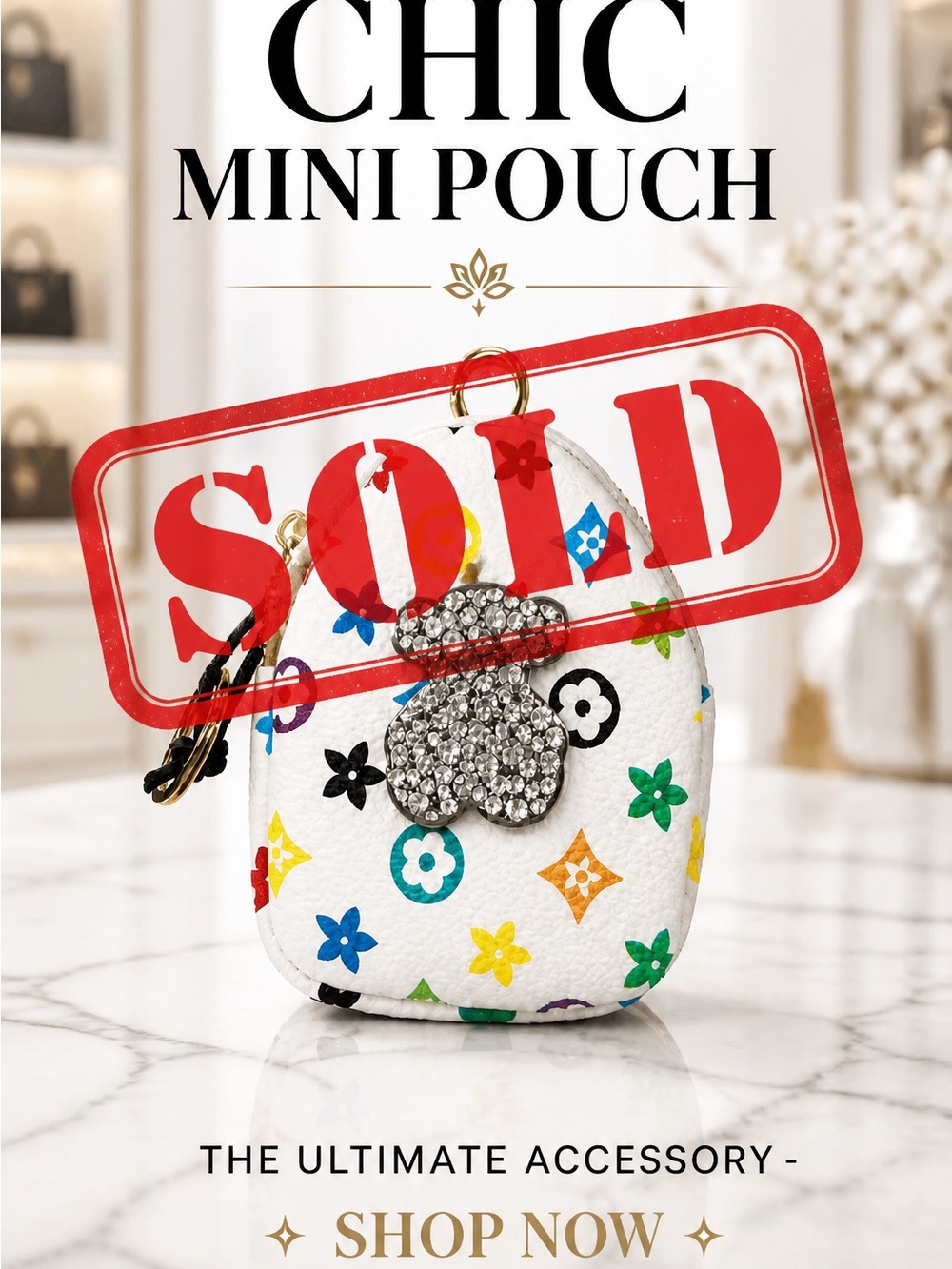 Chic Mini Pouch - White Multicolor
